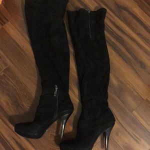 Guess by Marciano over the knee black boots. 8.5.